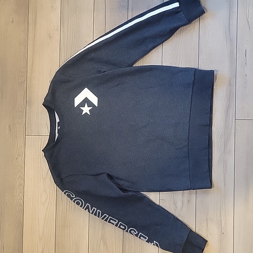 Converse Gray Fleece Lined Sweatshirt Size Large